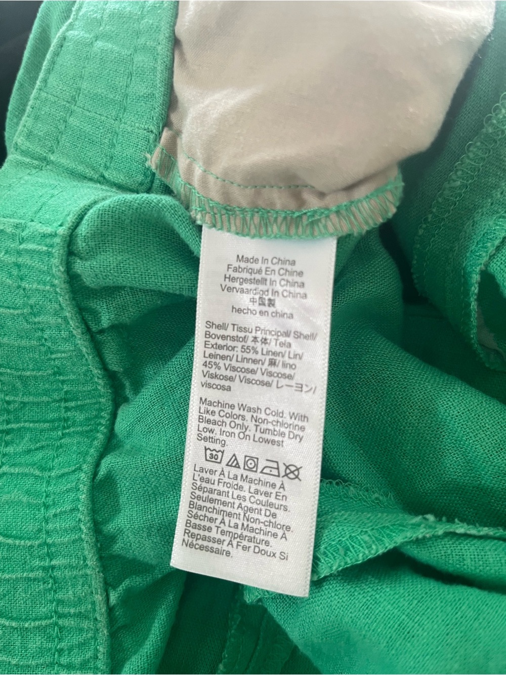 J Crew Green Linen Blend Tie Waist Shorts Small Coastal Resort Euro Summer Beach - Picture 5 of 6